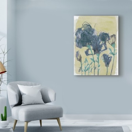 Trademark Fine Art Jennifer Goldberger 'Floral Vignette Iii' Canvas Art, 14x19 WAG01163-C1419GG